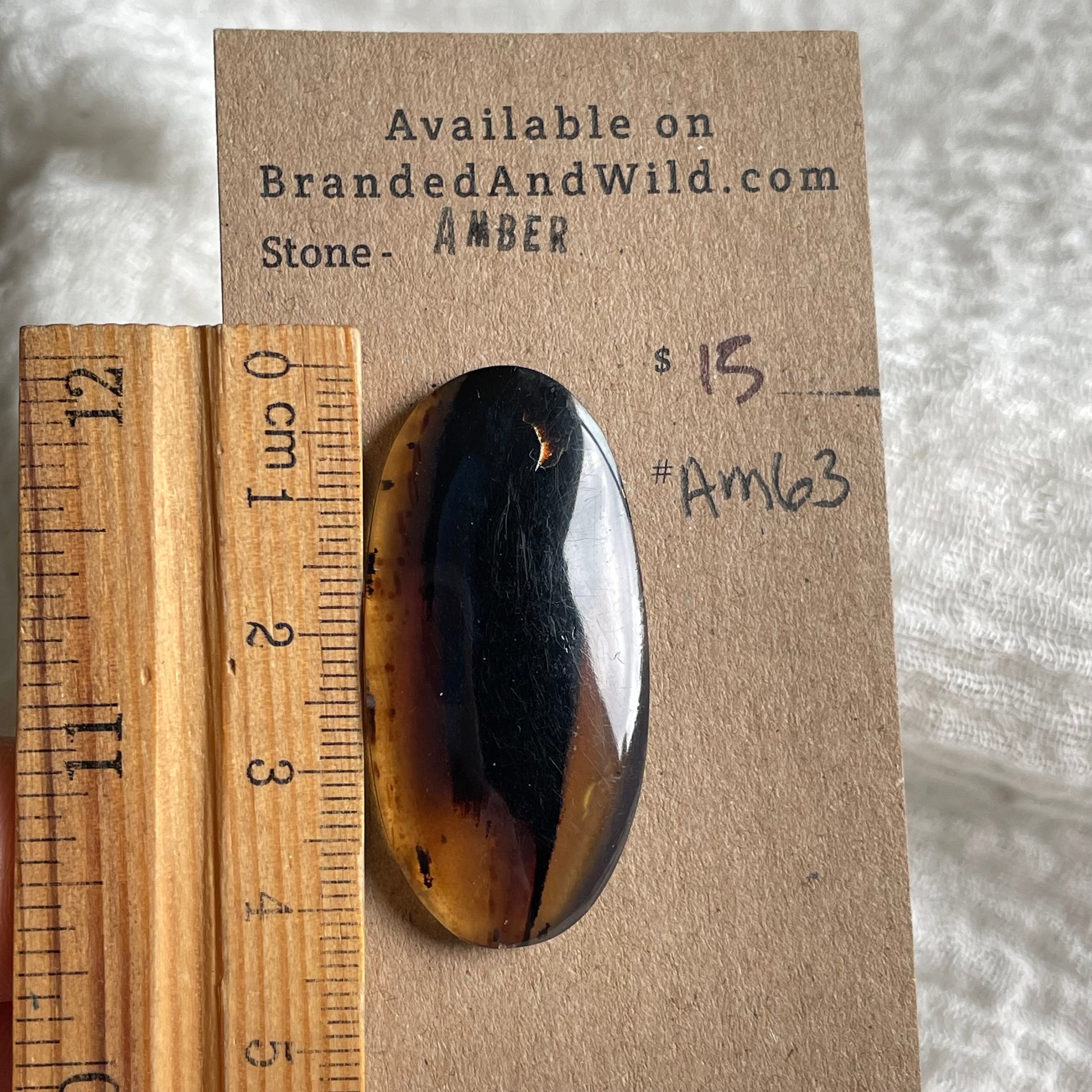 Amber Cabochon AM63 6B201B66-035C-4C70-B9EA-3C211B5D6D41 Brandedandwild.com