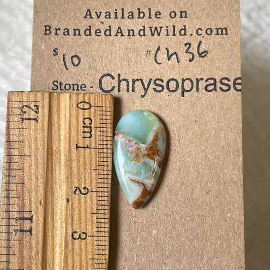 Chrysoprase Cabochon - Ch36 6B25B4F9-DE90-4748-9F53-063C8C26CDD8 Brandedandwild.com