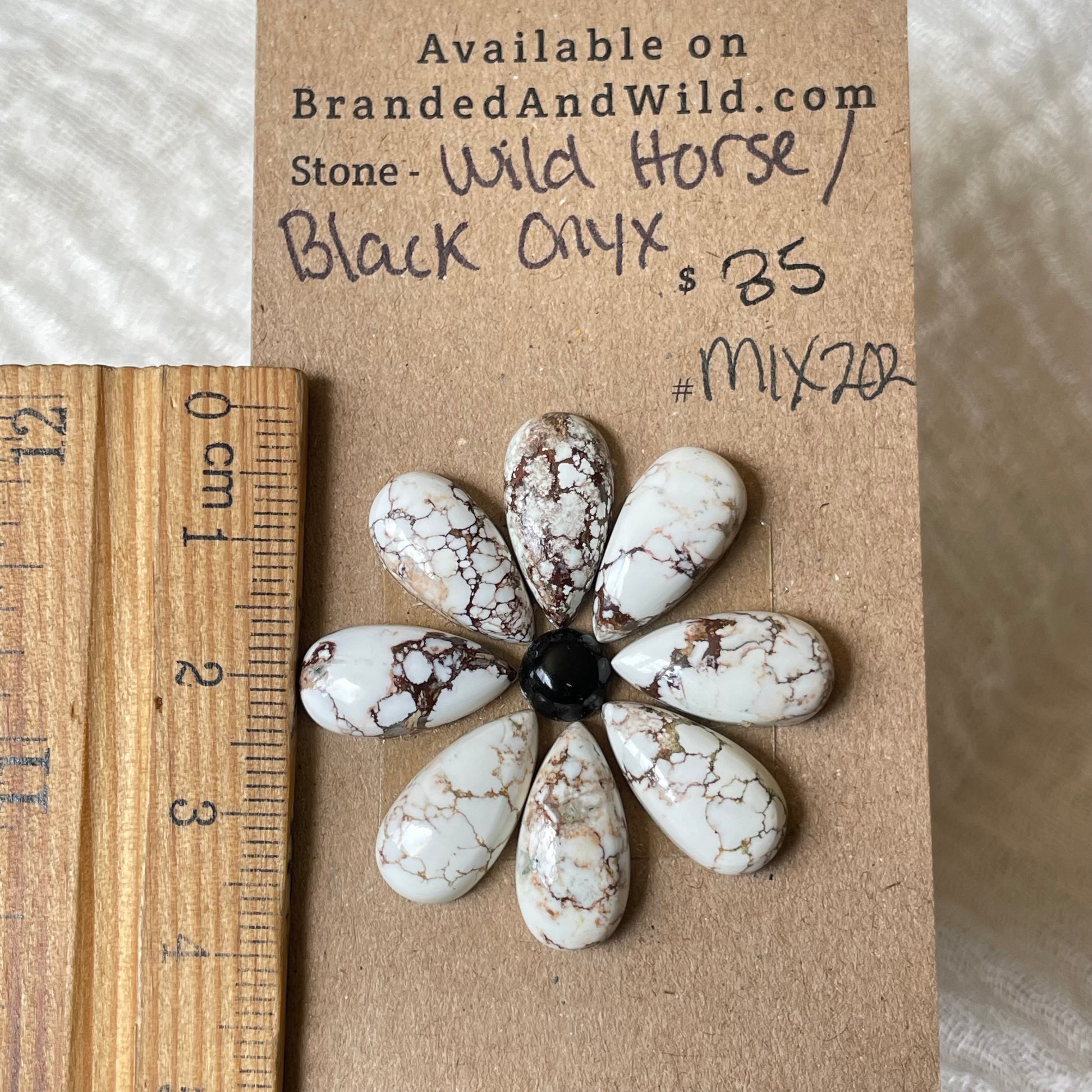 Wild Horse / Black Onyx Cabochon - Mix202 6B373F14-4315-4A1D-8A40-DA05D1B56256 Brandedandwild.com