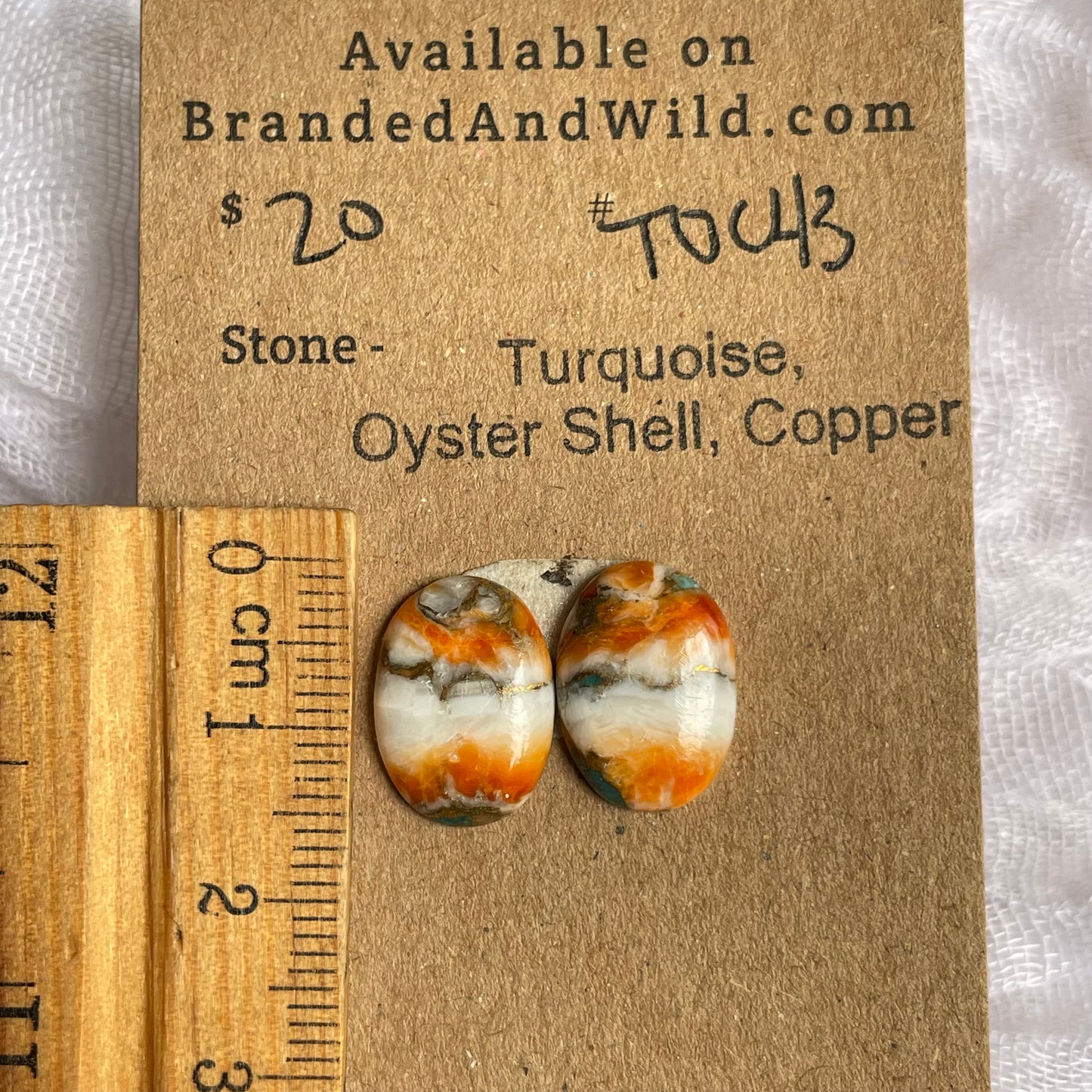 Turquoise, Oystershell, Copper Cabochon - TOC43 6B653A04-B1D9-4F1A-8C0D-0D6E00230C23 Brandedandwild.com