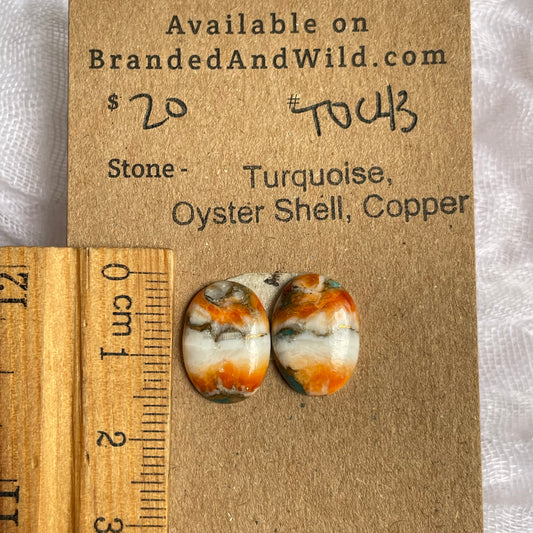 Turquoise, Oystershell, Copper Cabochon - TOC43 6B653A04-B1D9-4F1A-8C0D-0D6E00230C23 Brandedandwild.com