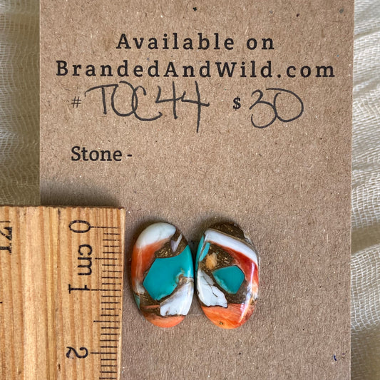 Turquoise, Oyster Shell, Copper Cabochon - TOC44 6B67A5CD-DEF7-475A-89B8-BDC258AD5A17 Brandedandwild.com