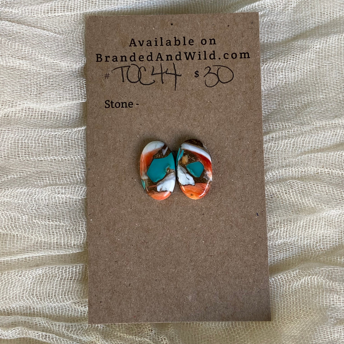 Turquoise, Oyster Shell, Copper Cabochon - TOC44 6B698395-7364-4A45-BF85-484E79051151 Brandedandwild.com