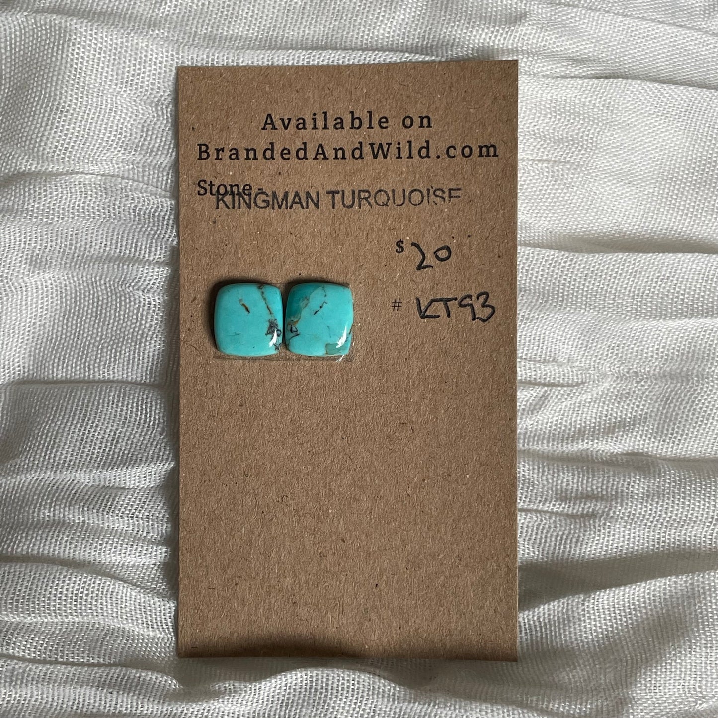Kingman Turquoise Cabochon - KT93 6BA9C2ED-1B58-407C-8611-A59845724828 Brandedandwild.com
