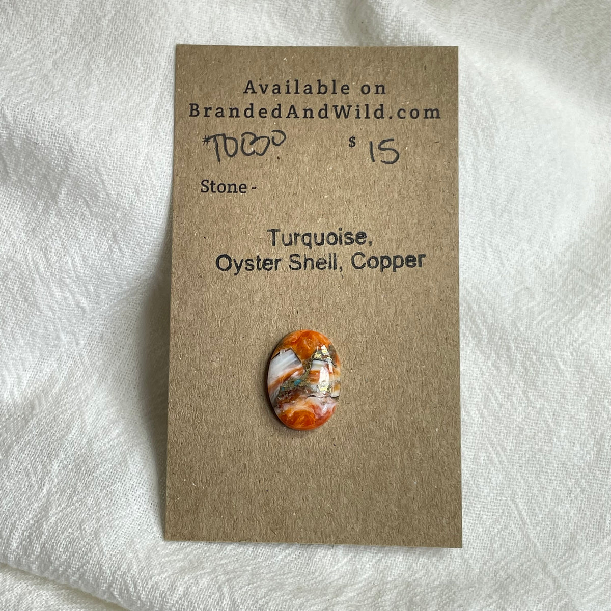Turquoise, Oyster Shell, Copper Cabochon - TOC30