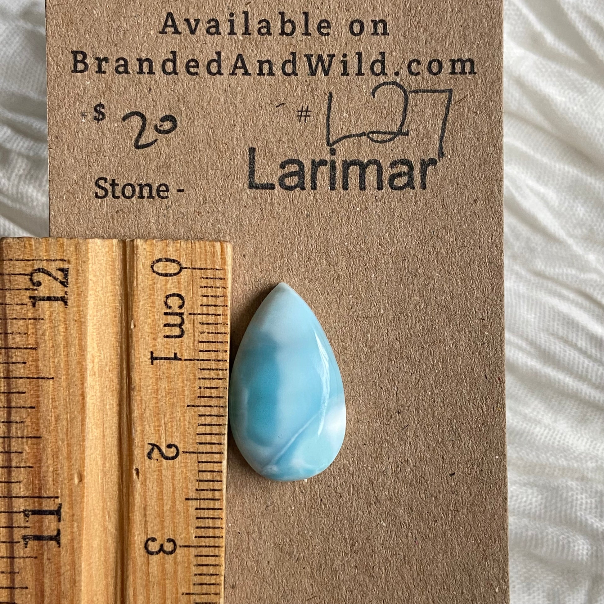 Larimar Cabochon - L27 6BD6C52F-3C41-4306-9B60-C2CAC8EECED8 Brandedandwild.com