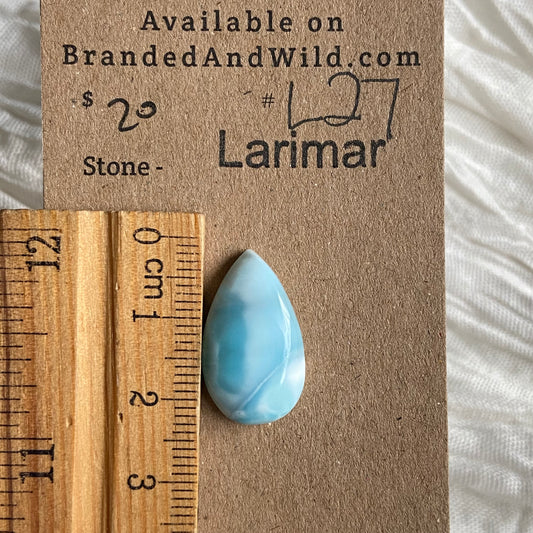 Larimar Cabochon - L27 6BD6C52F-3C41-4306-9B60-C2CAC8EECED8 Brandedandwild.com