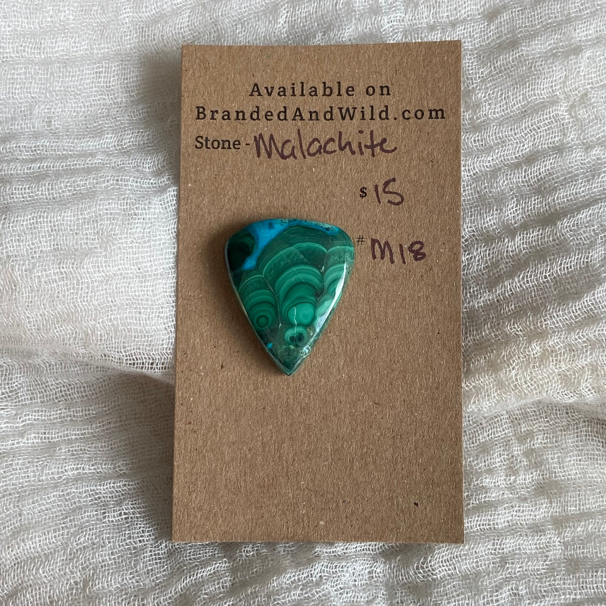 Malachite Cabochon - M18 6BD6EC4B-796F-471D-AAEE-8498DE2FEB76 Brandedandwild.com