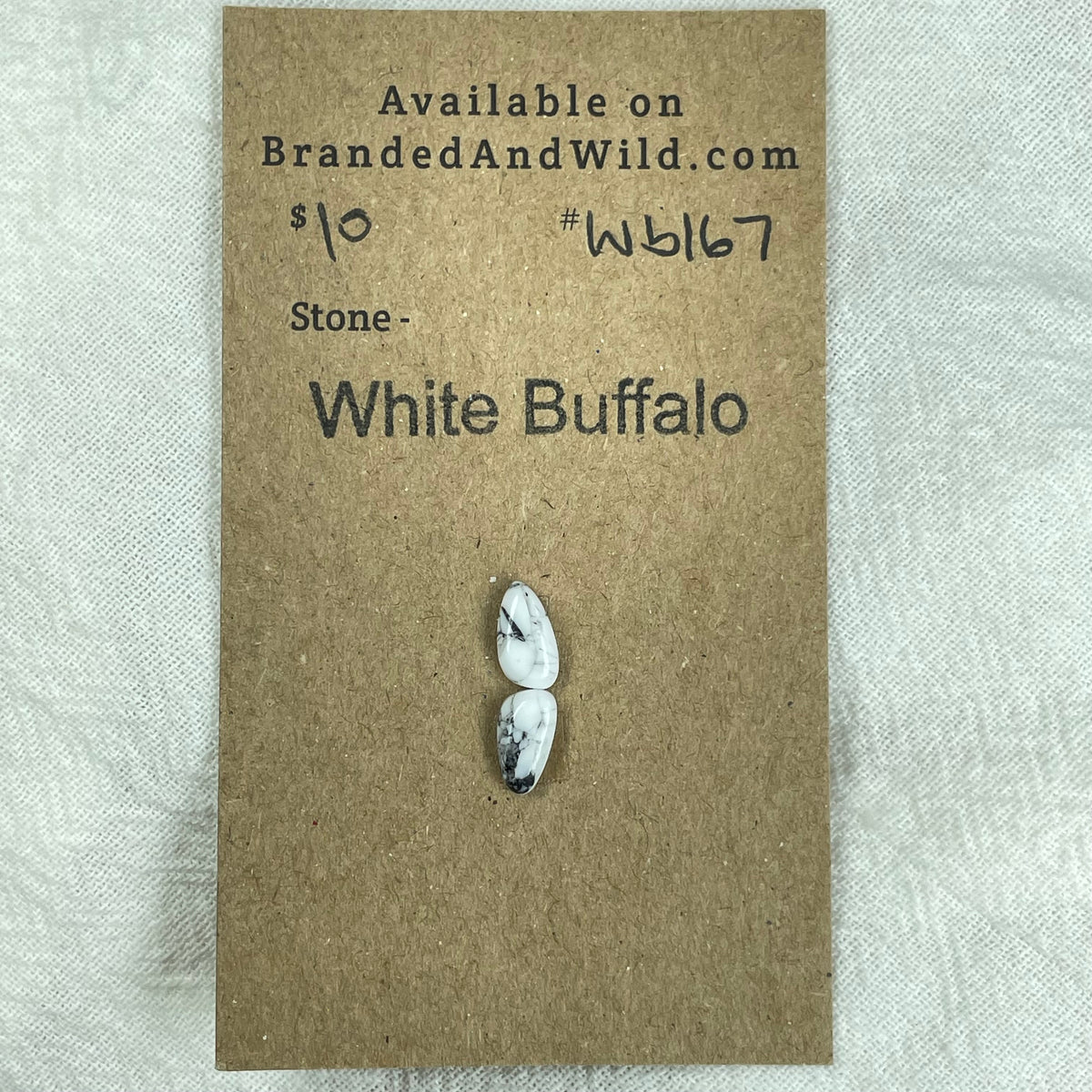 White Buffalo Cabochon - WB167 6C186A04-C453-4897-BD9D-DC8D0CCAF493 Brandedandwild.com