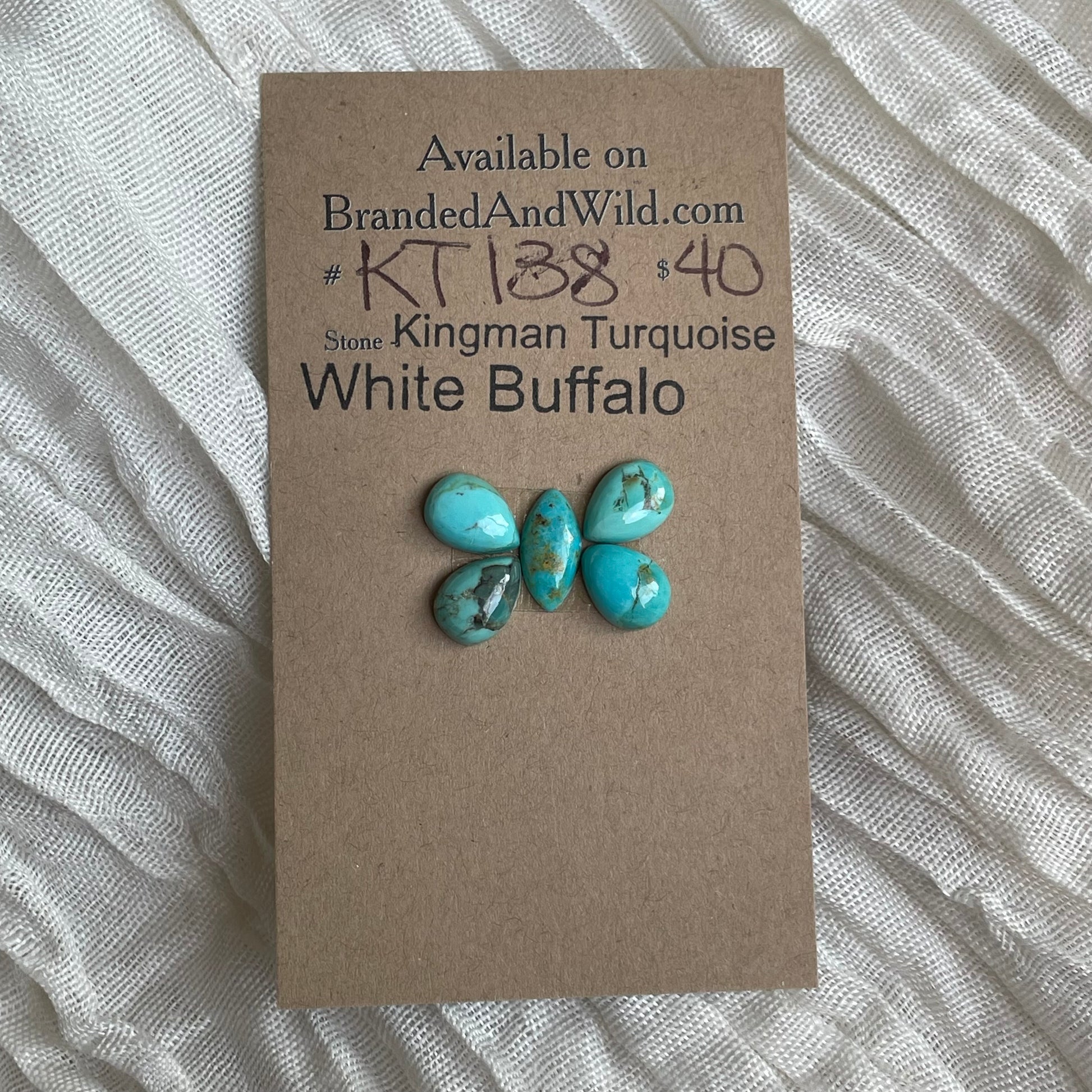 Kingman Turquoise Cabochon - KT138 6C1D93AF-D8B1-4F9A-A575-9425DE8F8713 Brandedandwild.com