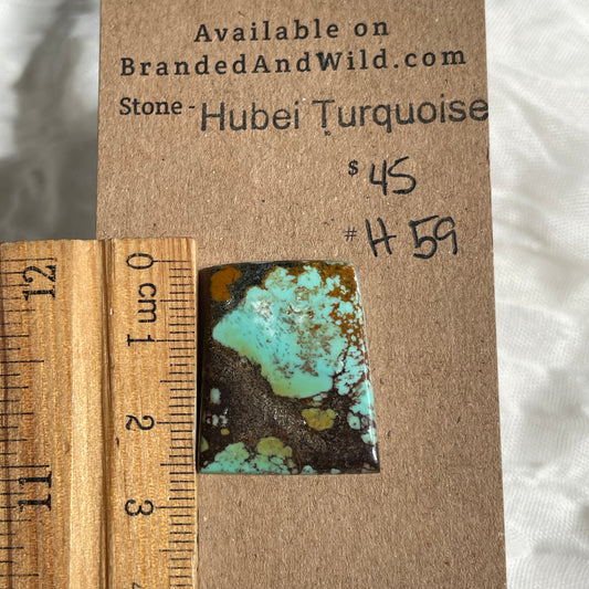Hubei Turquoise Cabochon - H59 6C256097-52D1-4EF1-A796-FBB5DDE01811 Brandedandwild.com