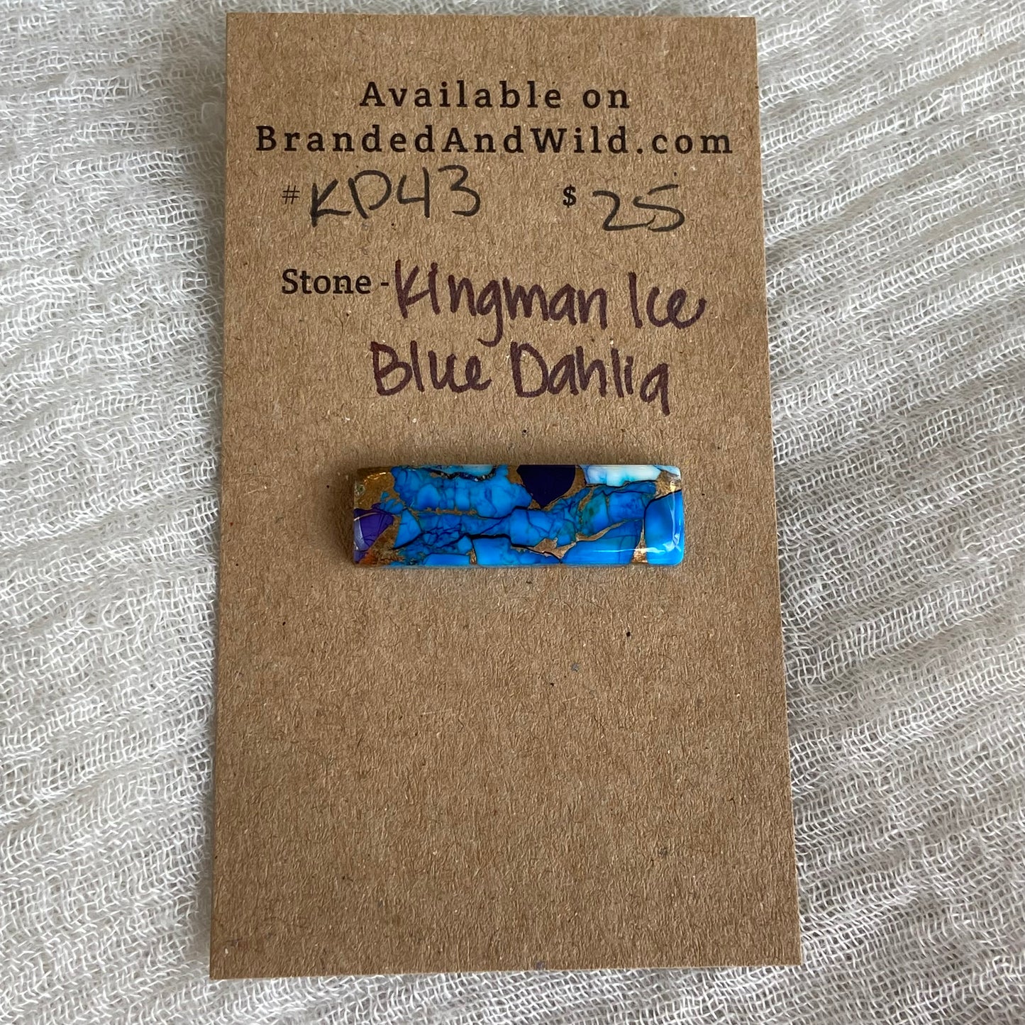 Kingman Ice Blue Dahlia Cabochon - KD43