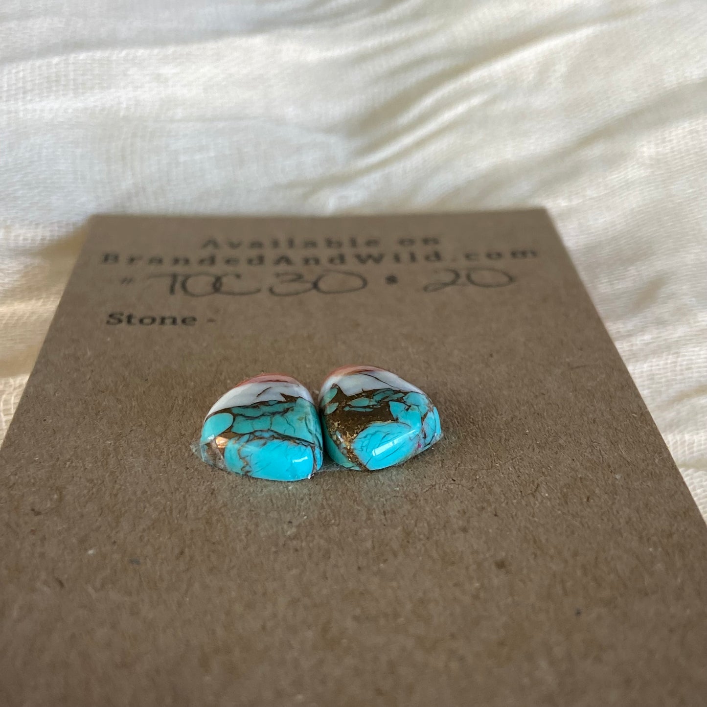 Turquoise, Oyster Shell, Copper Cabochon - TOC30 6C457095-0B2A-43A1-969D-A29C94052421 Brandedandwild.com