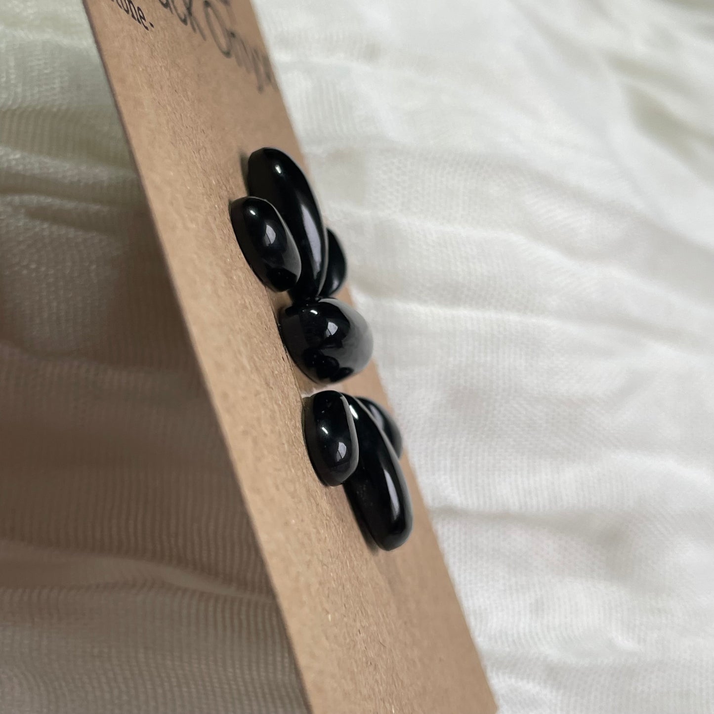 Black Onyx - Cabochon - BO14 6C50F9B5-B87E-45FC-BA77-E58DD1FC1F5A Brandedandwild.com
