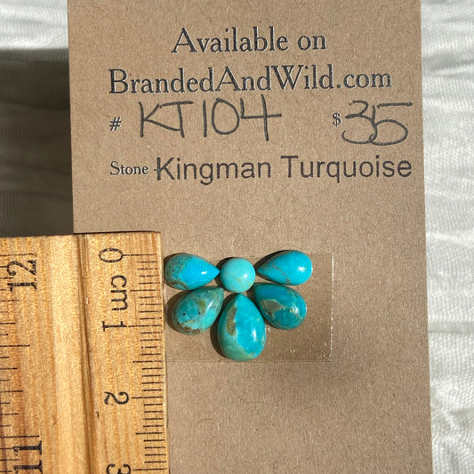 Kingman Turquoise Cabochon - KT104 6C60B2C5-5624-4186-B5CE-B04246A85B59 Brandedandwild.com
