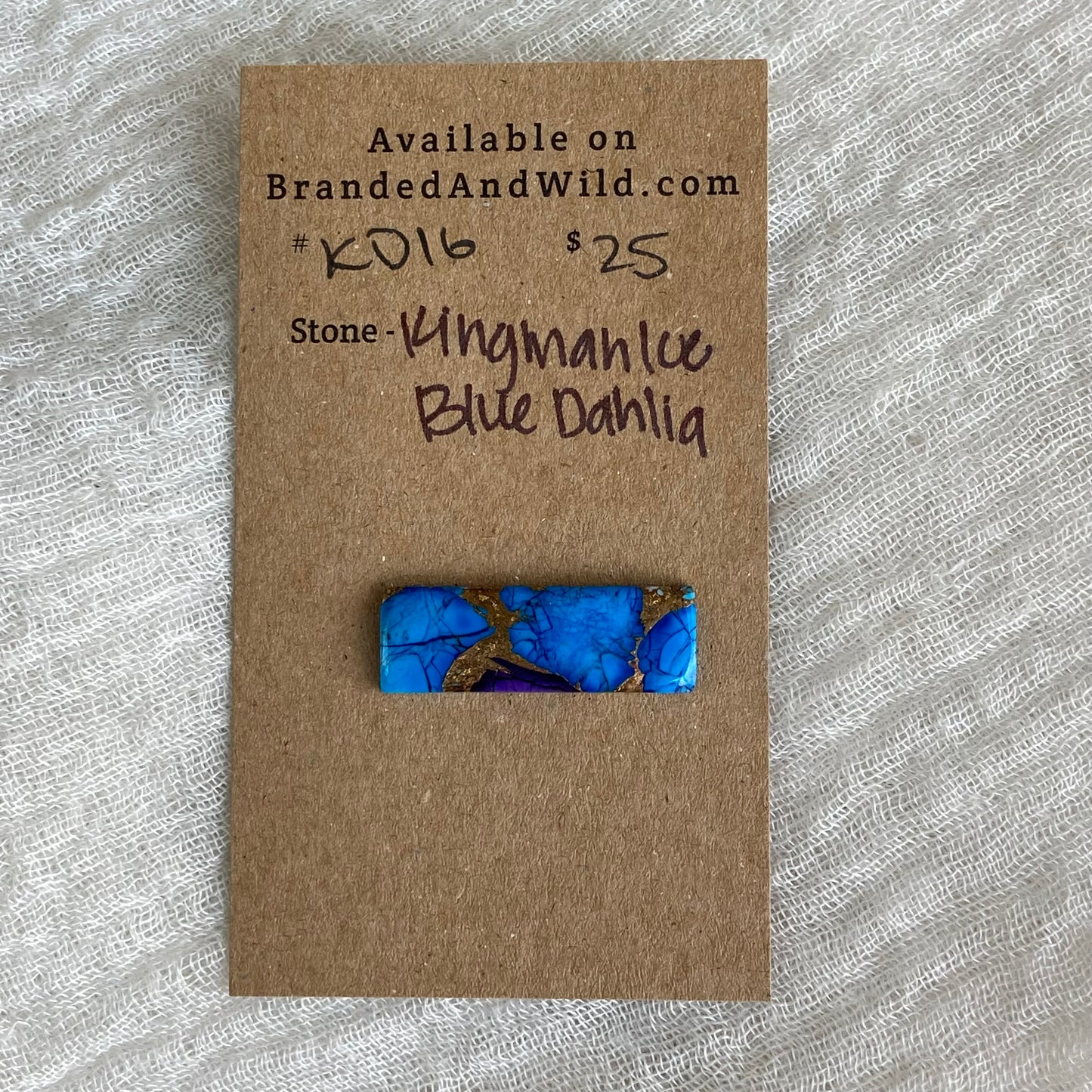 Kingman Ice Blue Dahlia Cabochon - KD16