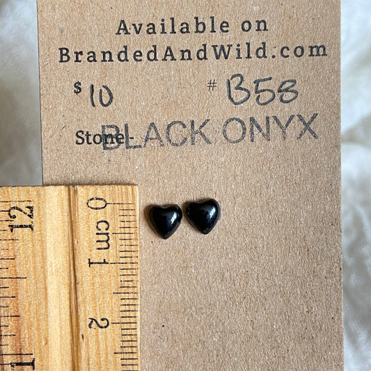 Black Onyx Cabochon - B58 6CBA1BB4-9EB7-4214-8ED3-71C6991DFFE1 Brandedandwild.com