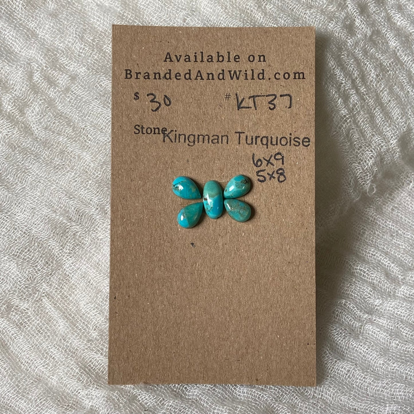 Kingman Turquoise Cabochon - KT37 6CFD8D56-3F3A-49AB-A2F3-249AAD8F7B2D Brandedandwild.com