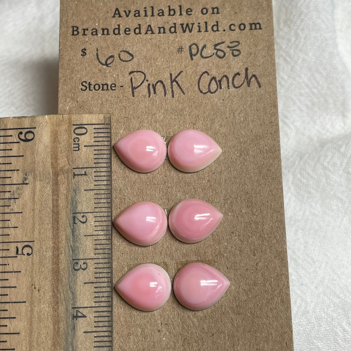 Pink Conch Cabochon - PC58 6D044AF8-11E4-457D-A849-14C393132E2E Brandedandwild.com