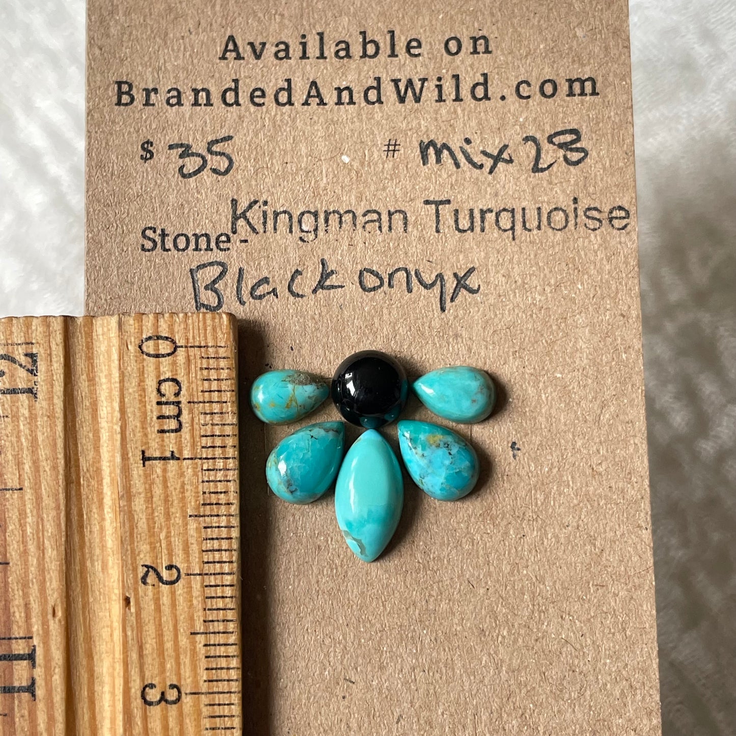 Kingman / Black Onyx Cabochon - Mix28 6D05C5D8-8BB2-490F-8E9A-169C55CDE382 Brandedandwild.com