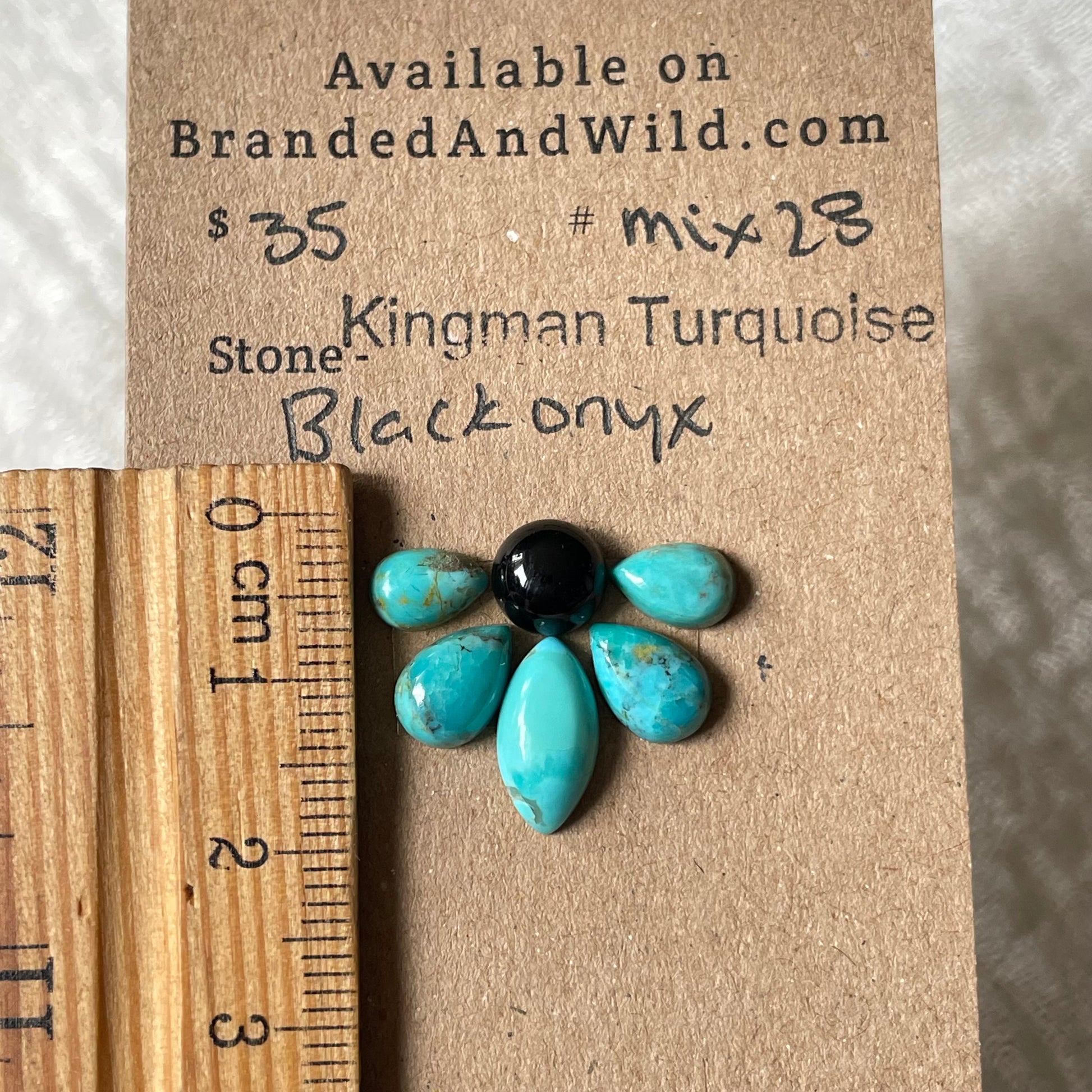 Kingman / Black Onyx Cabochon - Mix28 6D05C5D8-8BB2-490F-8E9A-169C55CDE382 Brandedandwild.com