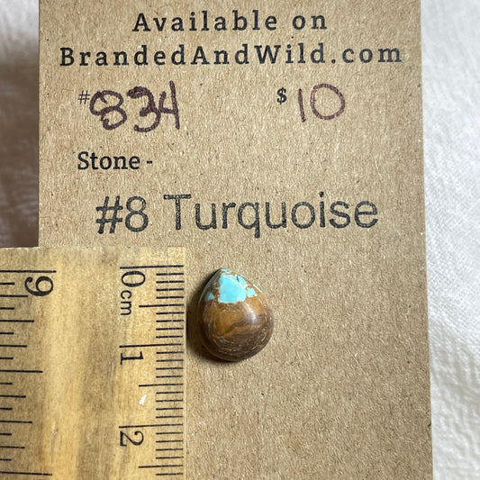 #8 Turquoise Cabochon - #834 6D0A2AA5-4920-4563-A2EF-F5A30AE56908 Brandedandwild.com