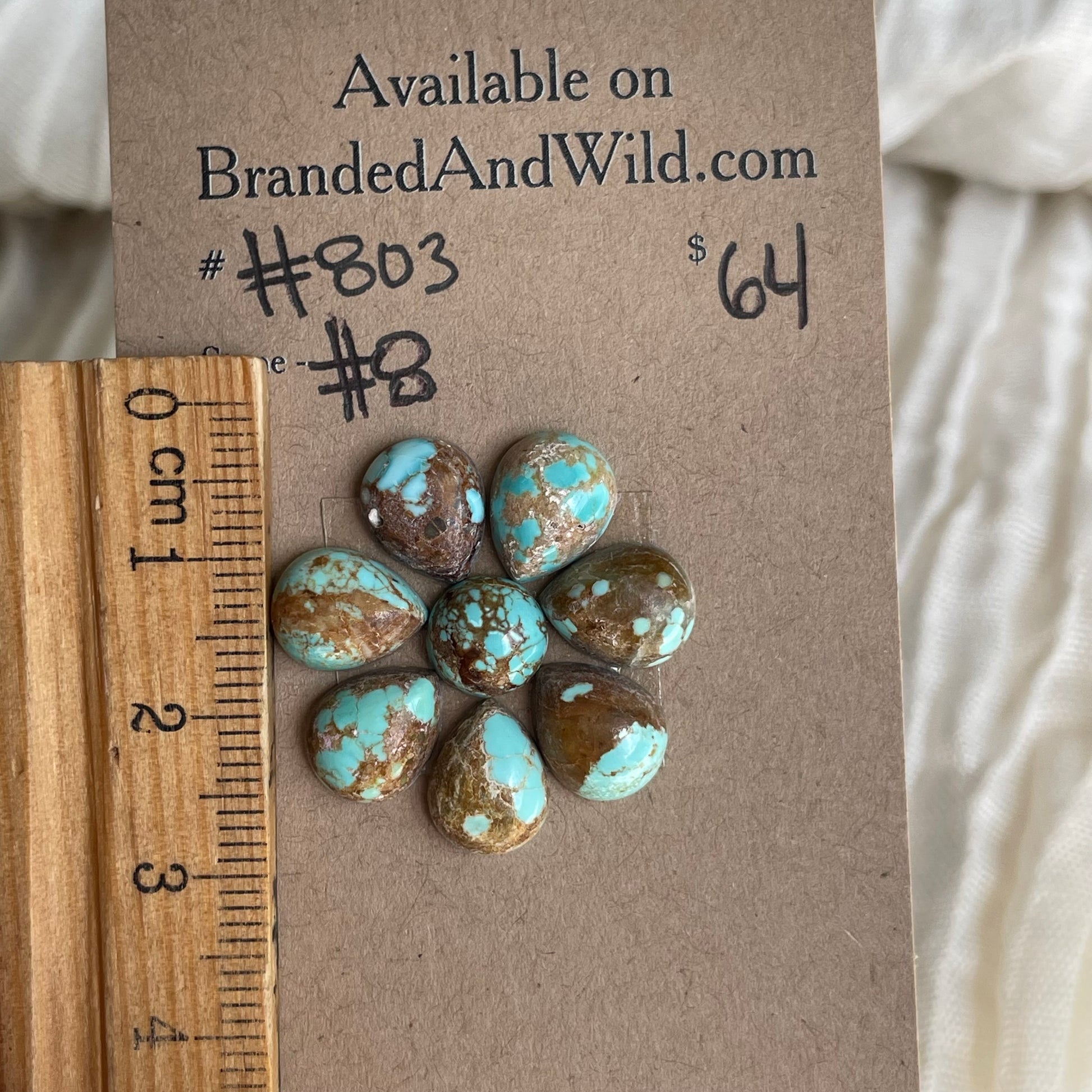 #8 Turquoise Cabochon - #803 6D16FB37-14D0-4A58-B8C6-AA9D5BA7DEF2 Brandedandwild.com