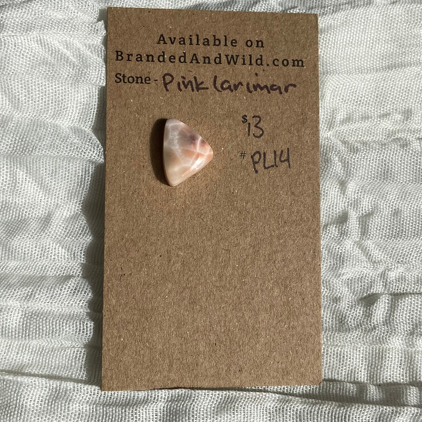 Pink Larimar Cabochon - PL14 6D3FE770-9DBA-4F62-9E6B-3E770E2BC51B Brandedandwild.com