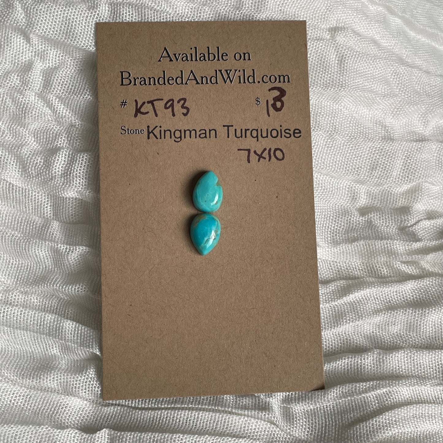 Kingman Turquoise Cabochon - KT93 6D495BB0-E518-44B0-954A-F05BED9BE391 Brandedandwild.com