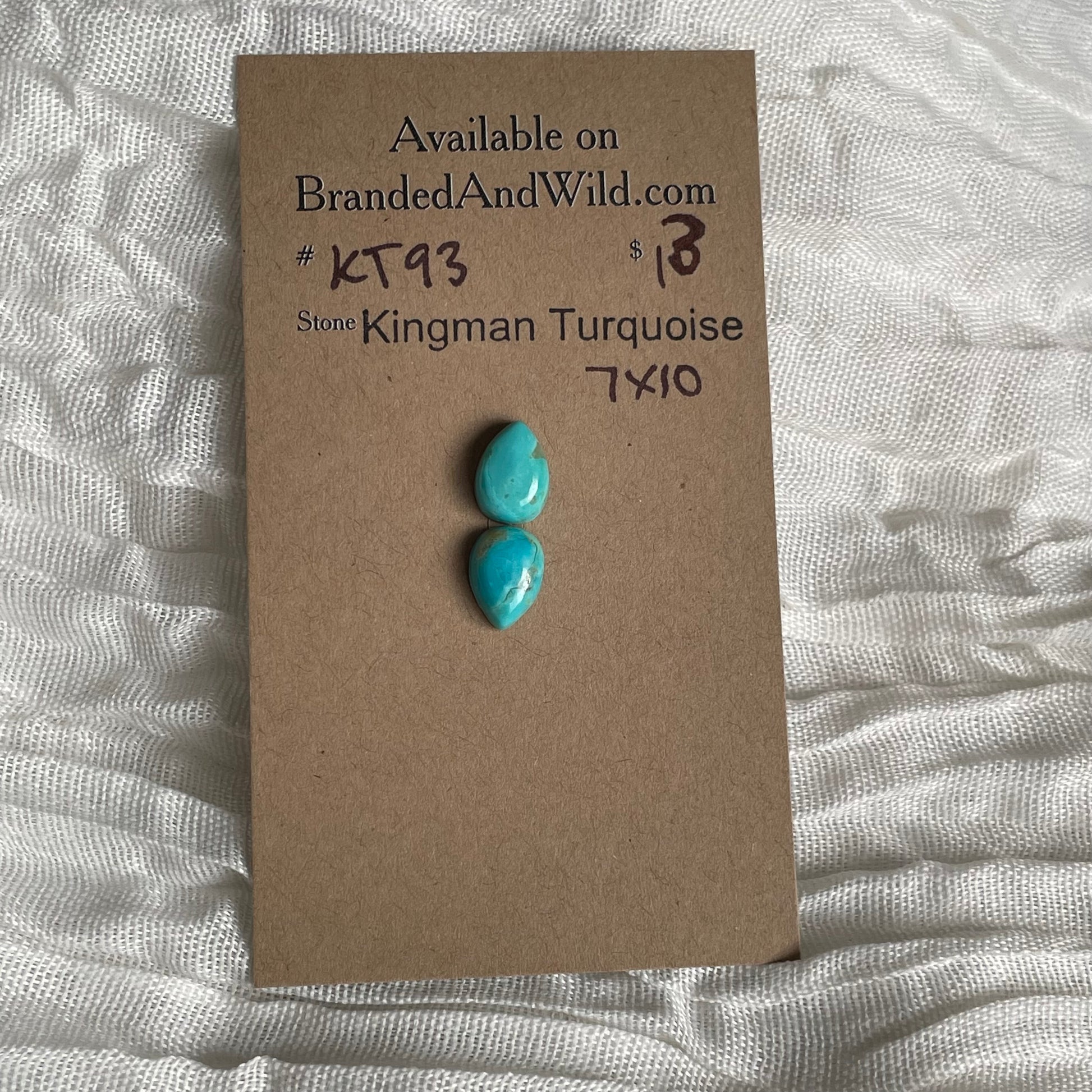 Kingman Turquoise Cabochon - KT93 6D495BB0-E518-44B0-954A-F05BED9BE391 Brandedandwild.com