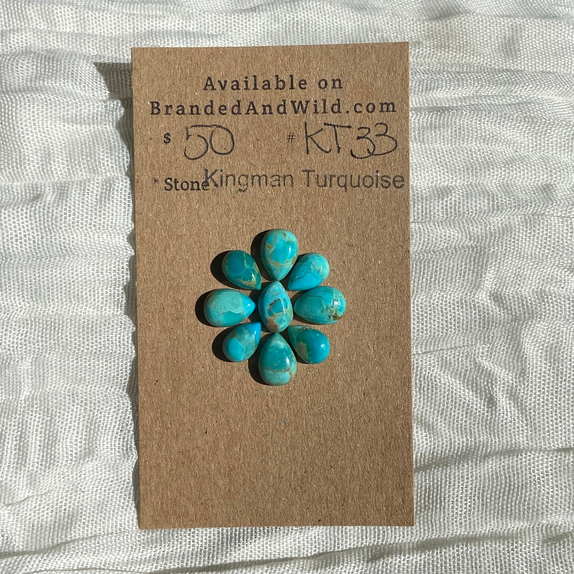 Kingman Turquoise Cabochon - KT33 6D574BFF-A5CC-41D1-98BA-D6A3349E1A27 Brandedandwild.com