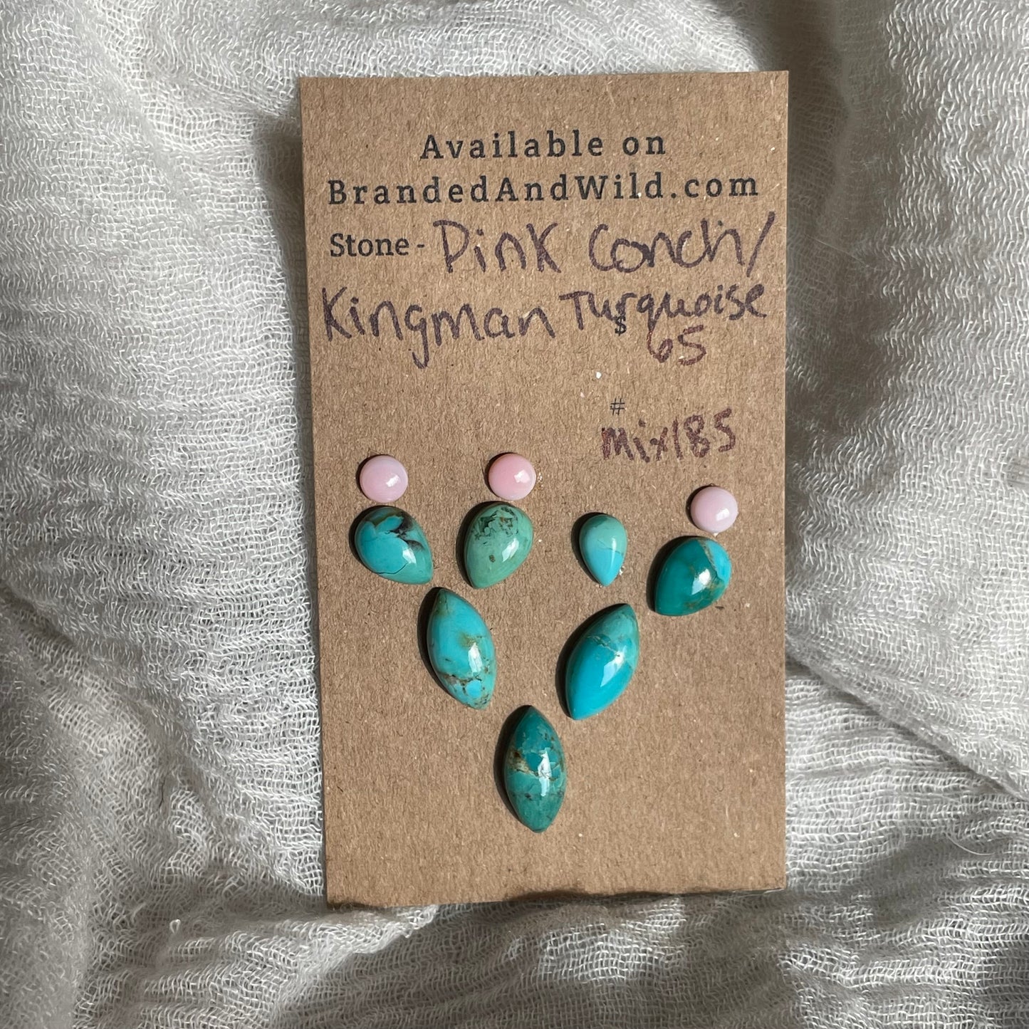 Kingman / Pink Conch Cabochon - Mix185 6D65A595-0628-4798-98DB-D1C231BE09DD Brandedandwild.com