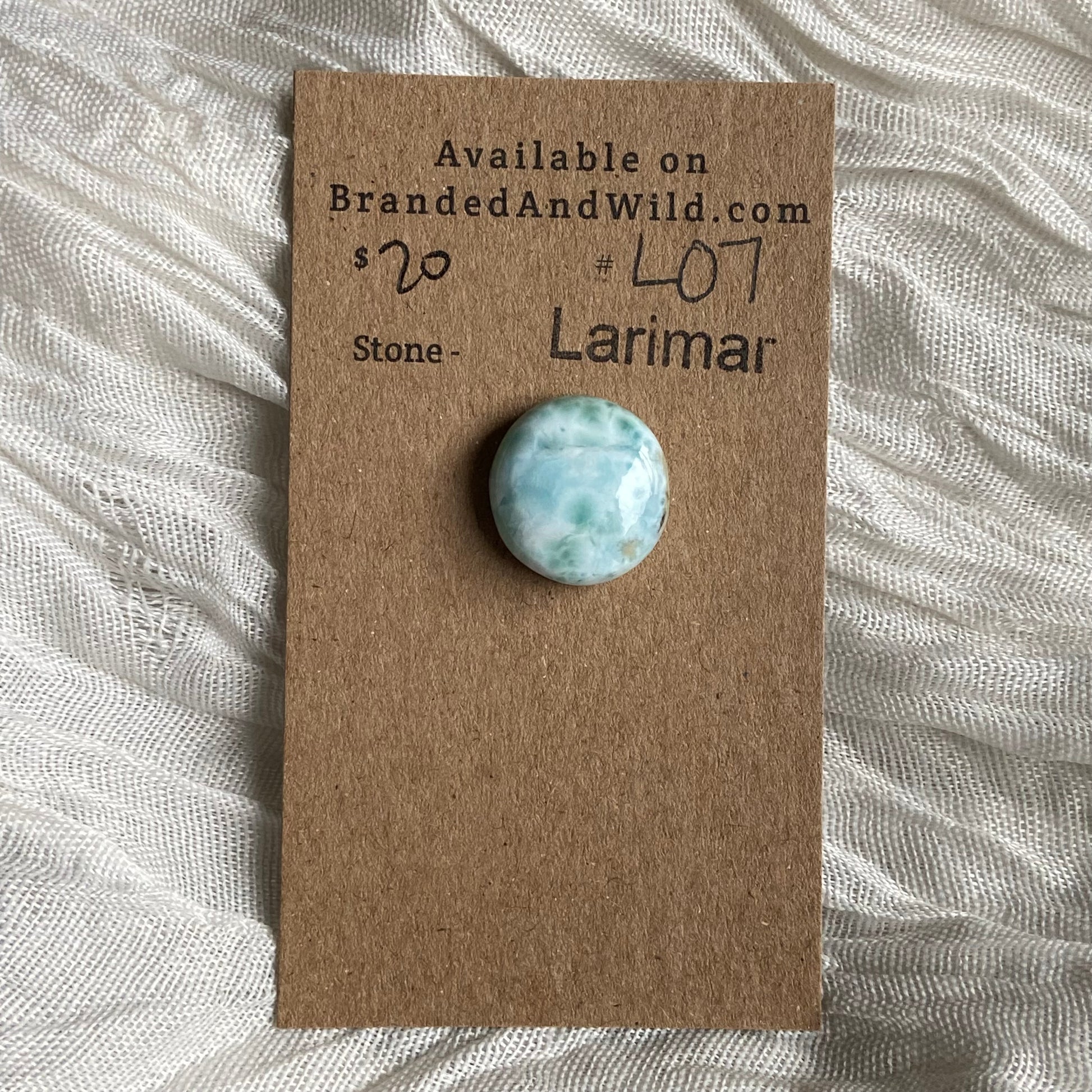 Larimar Cabochon - L07 6D6F5086-C02A-4ADC-A86F-F61556078365 Brandedandwild.com