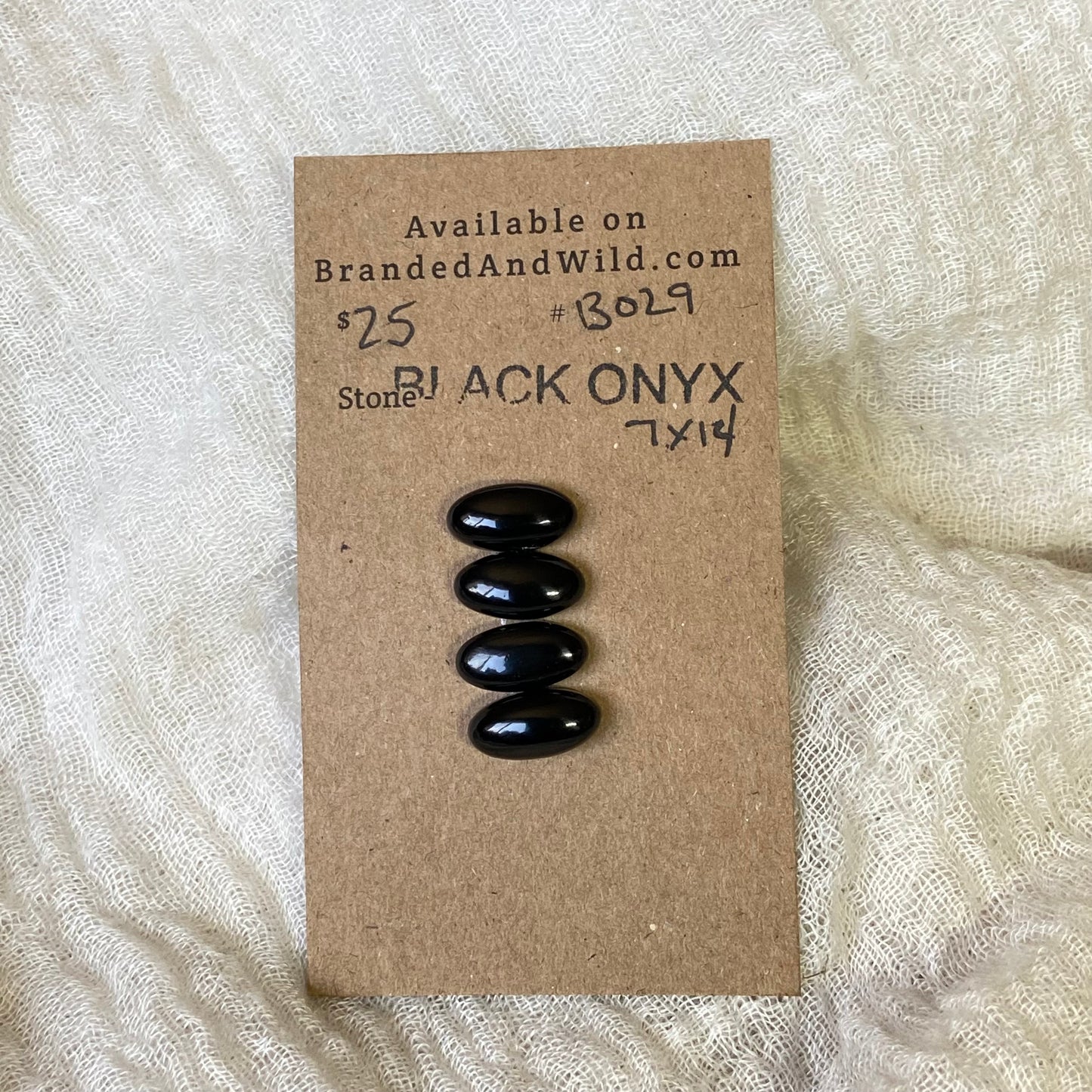 Black Onyx Cabochon - B029 6D712700-76FB-45CB-937B-72280183F9F2 Brandedandwild.com