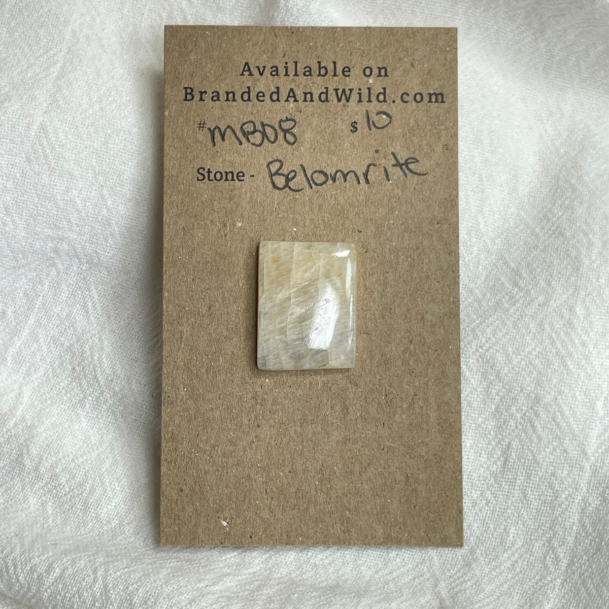 Belomrite Moonstone Cabochon - MB08 6D8DC576-3676-4090-941F-55243181FAB2 Brandedandwild.com