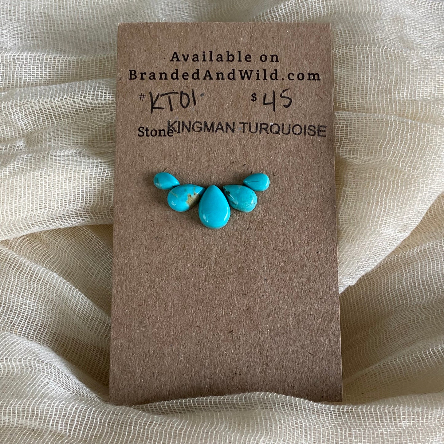 Kingman Turquoise Cabochon - KT01 6D8E5F27-BC07-46ED-AED8-F2D5B70D52E9 Brandedandwild.com