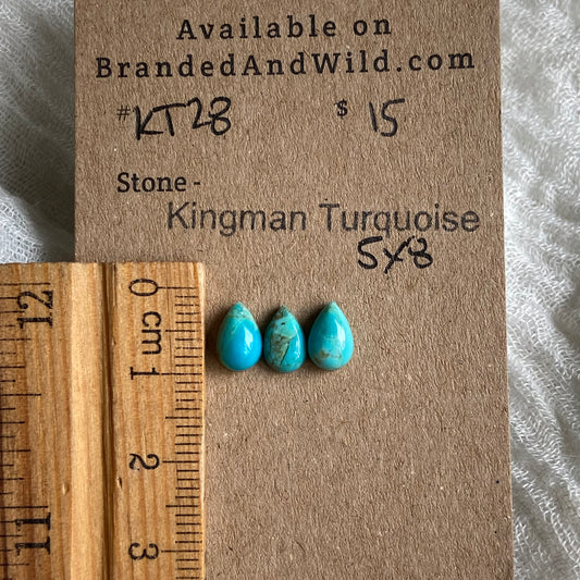 Kingman Turquoise Cabochon - KT28 6DC8F3D8-C8A0-4B5A-AEC0-341905F548C1 Brandedandwild.com