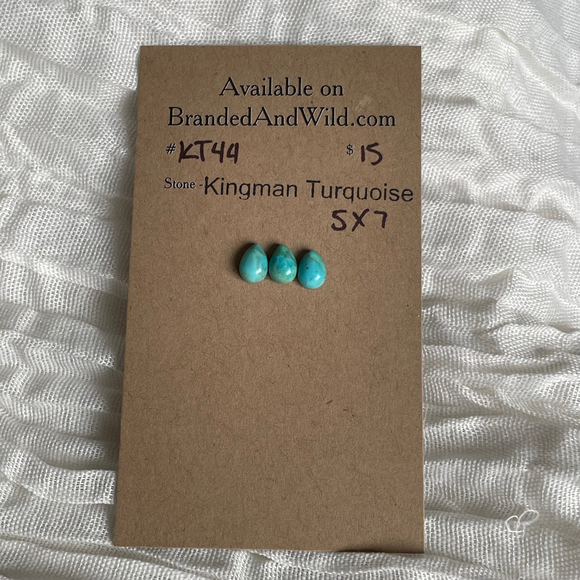 Kingman Turquoise Cabochon - KT44 6DDD75D4-E0FF-40B3-A71D-4BC15FEC3504 Brandedandwild.com