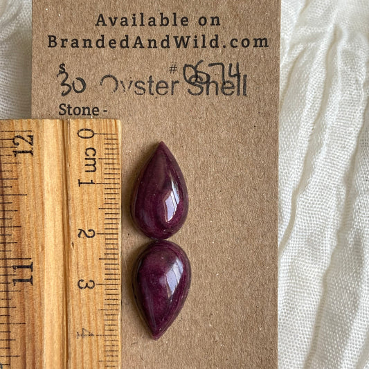 Oyster Shell Cabochon - OS74 6DE2EBB2-715A-4394-B065-64D23318E662 Brandedandwild.com
