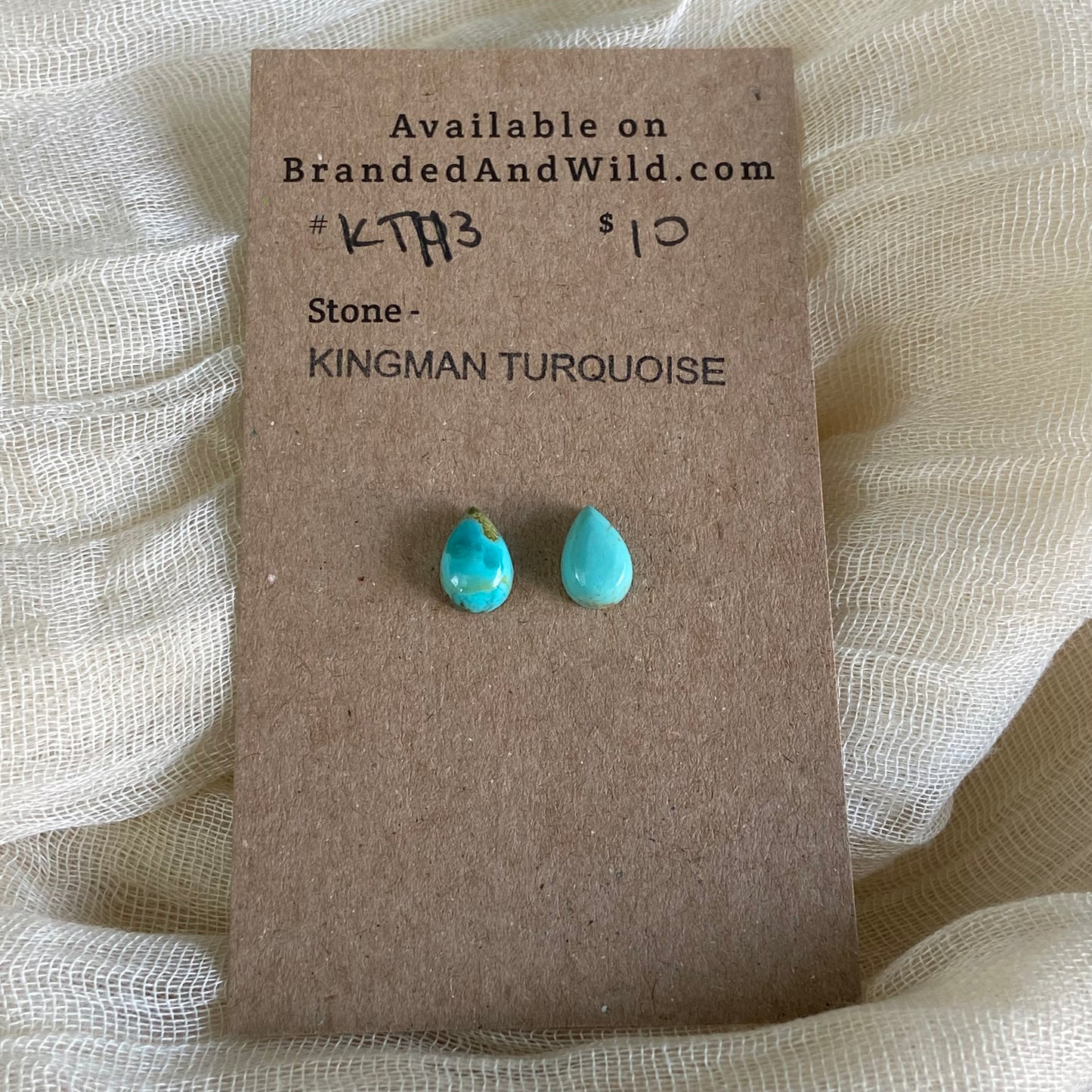 Kingman Turquoise Cabochon - KT113 6DEDF0AC-C4B9-41EA-B2A7-4EA6970974BA Brandedandwild.com