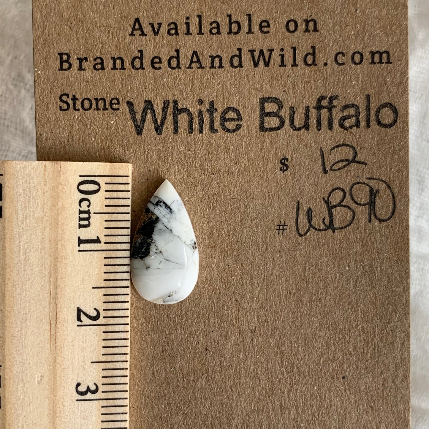White Buffalo Cabochon - WB90