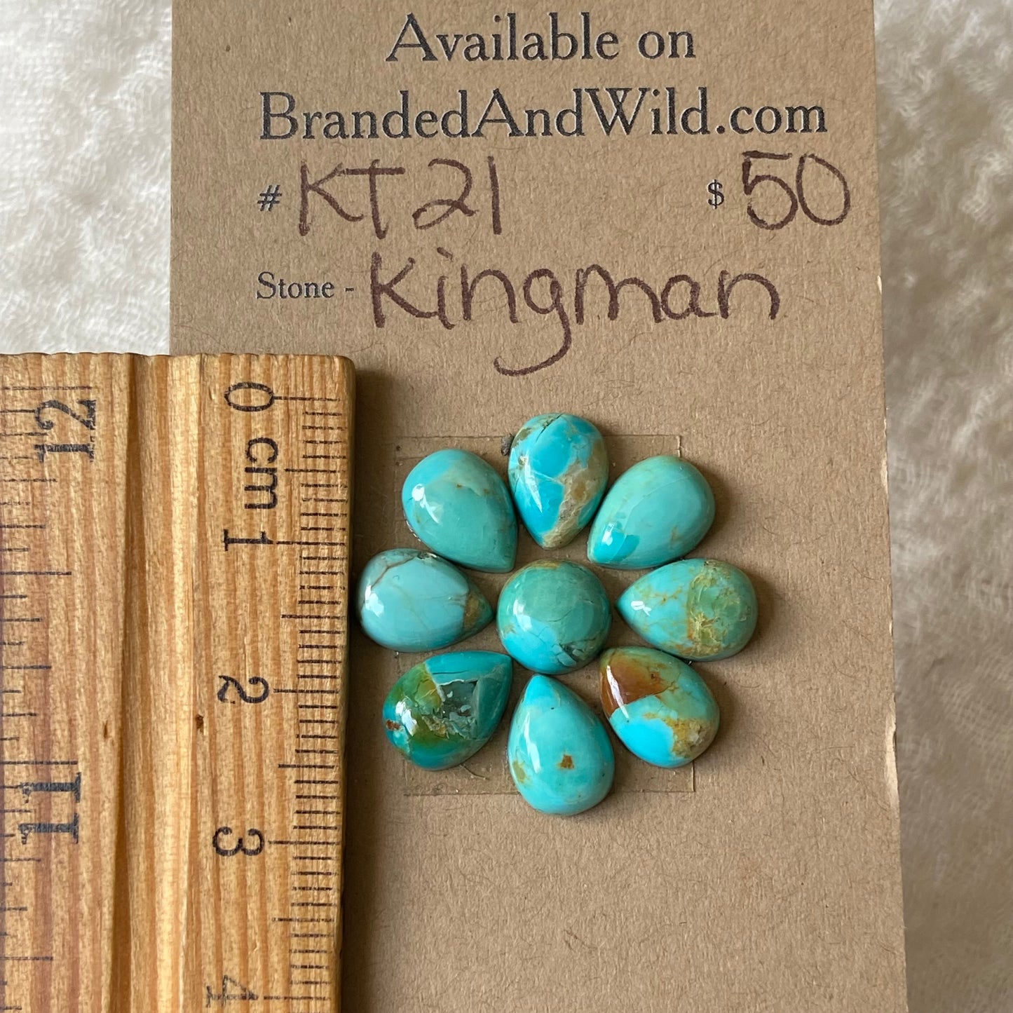 Kingman Turquoise Cabochon - KT21 6E0571DE-1F40-4B75-B5F6-1F8333C0583F Brandedandwild.com