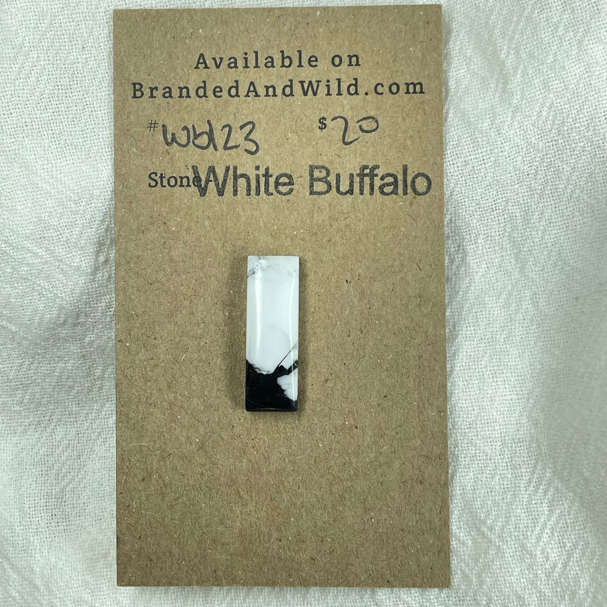White Buffalo Cabochon - WB123 6E27201D-DD92-460A-9D88-A47505A0EF90 Brandedandwild.com