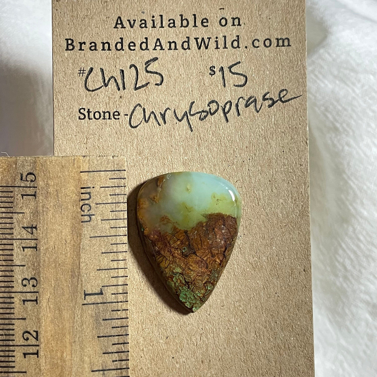 Chrysoprase Cabochon - CH125 6E293997-2329-4BA2-9338-88BA0C9F4260 Brandedandwild.com