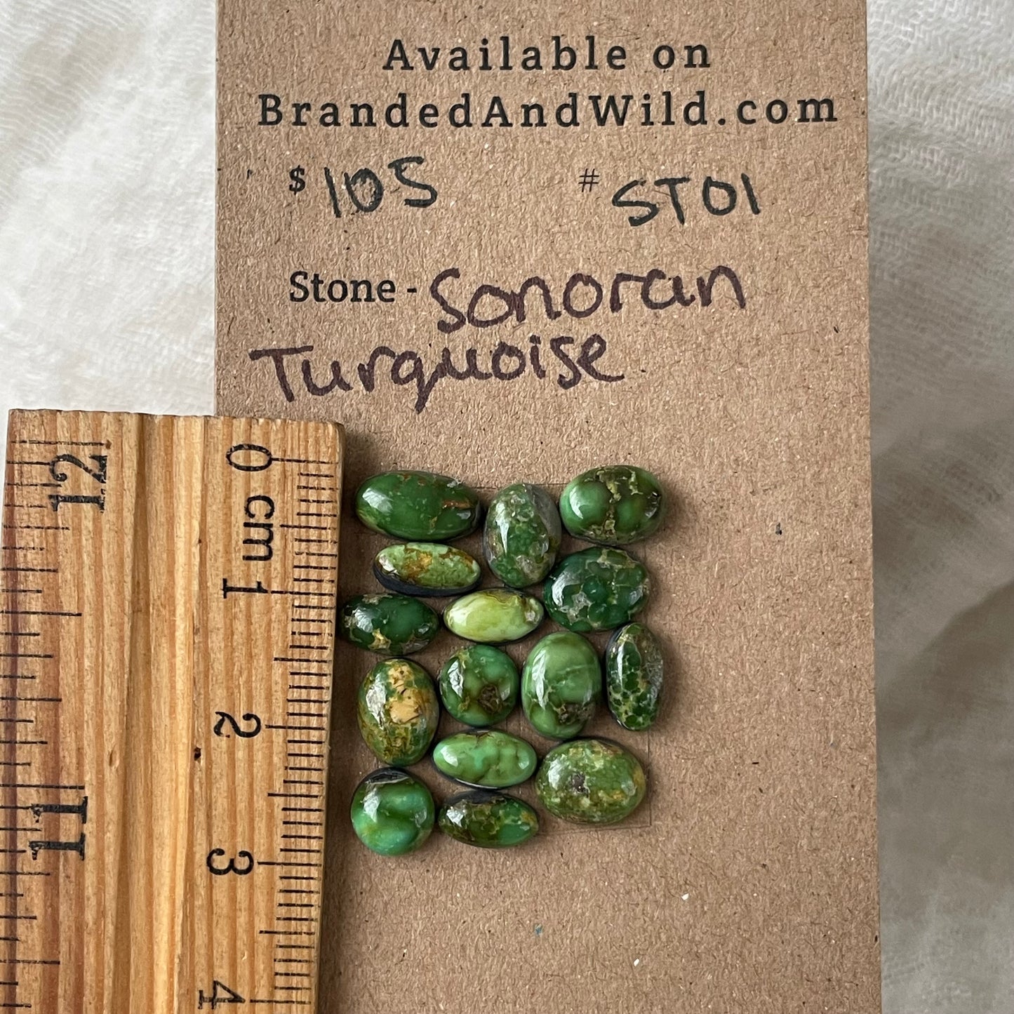 Sonoran Turquoise Cabochon - ST01 6E2F98DE-C7E5-4E7A-8C6E-B62E29E256BF Brandedandwild.com
