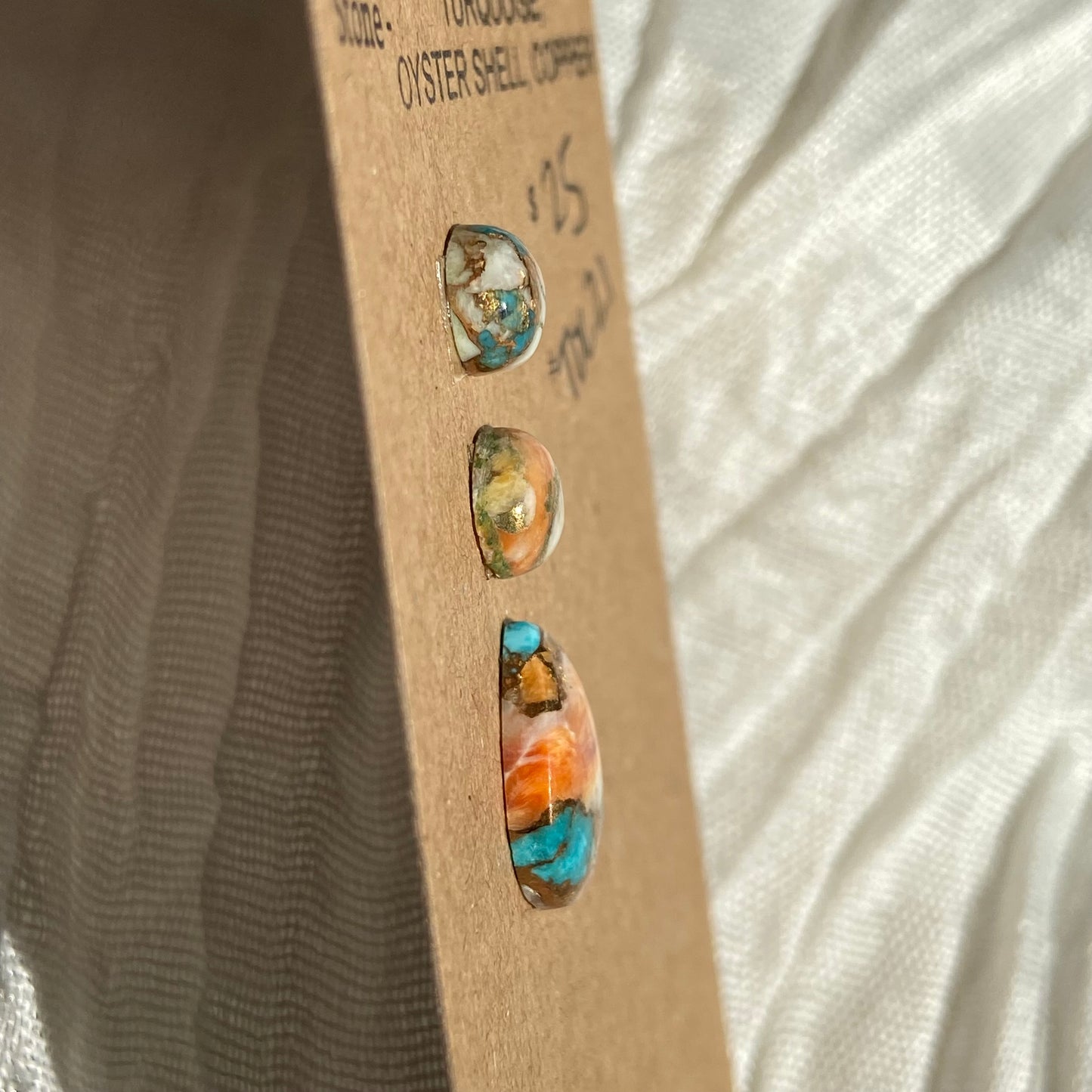 Turquoise, Oystershell, Copper Cabochon - TOC21 6E7FFA40-C17A-4D42-8E68-A4F7BEB72765 Brandedandwild.com