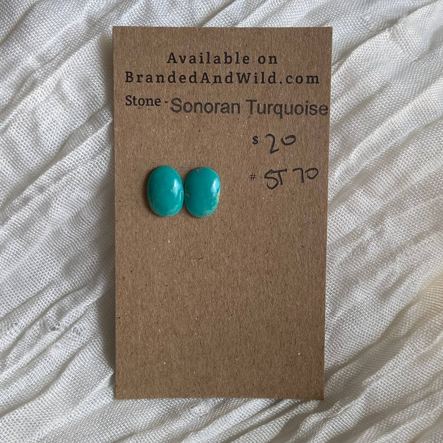 Sonoran Turquoise Cabochon - ST70 6E89FFB1-F8BA-4EAA-B20A-D887487991A0 Brandedandwild.com
