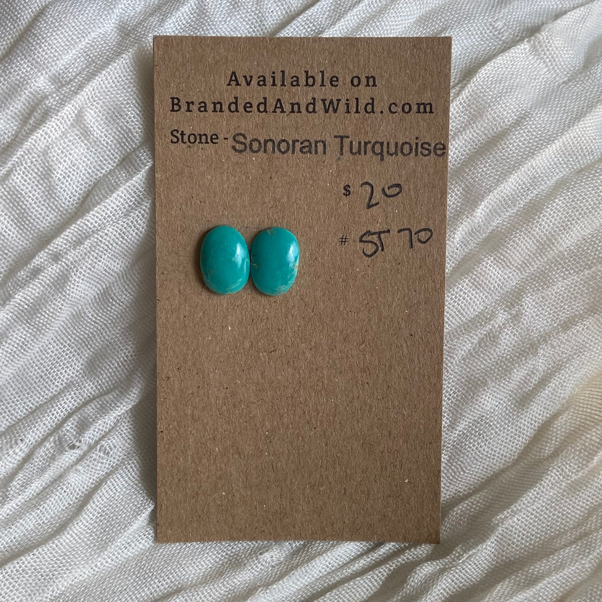 Sonoran Turquoise Cabochon - ST70 6E89FFB1-F8BA-4EAA-B20A-D887487991A0 Brandedandwild.com