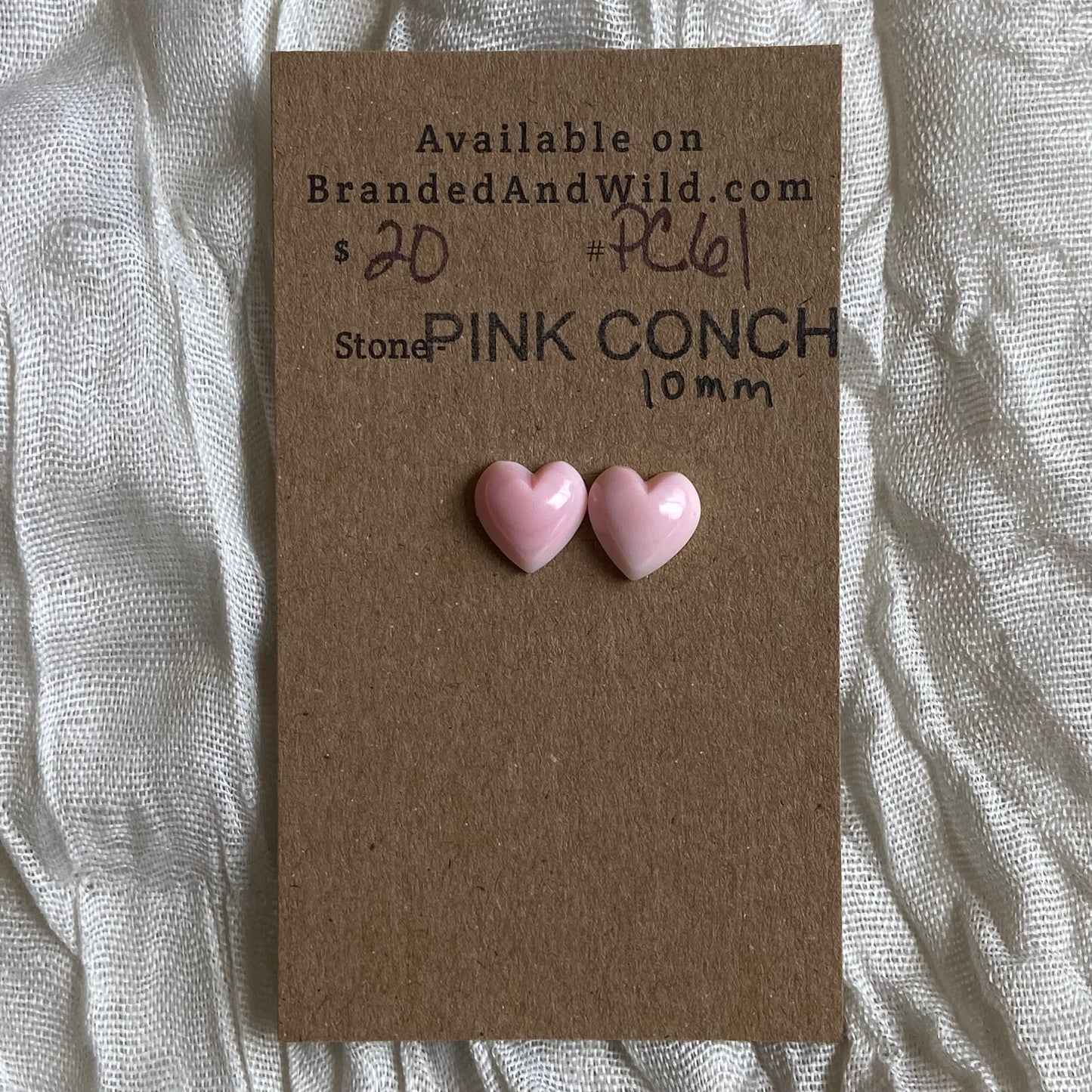 Pink Conch Cabochon - PC61 6E8FFD92-CD13-4456-A523-520367B65E77 Brandedandwild.com
