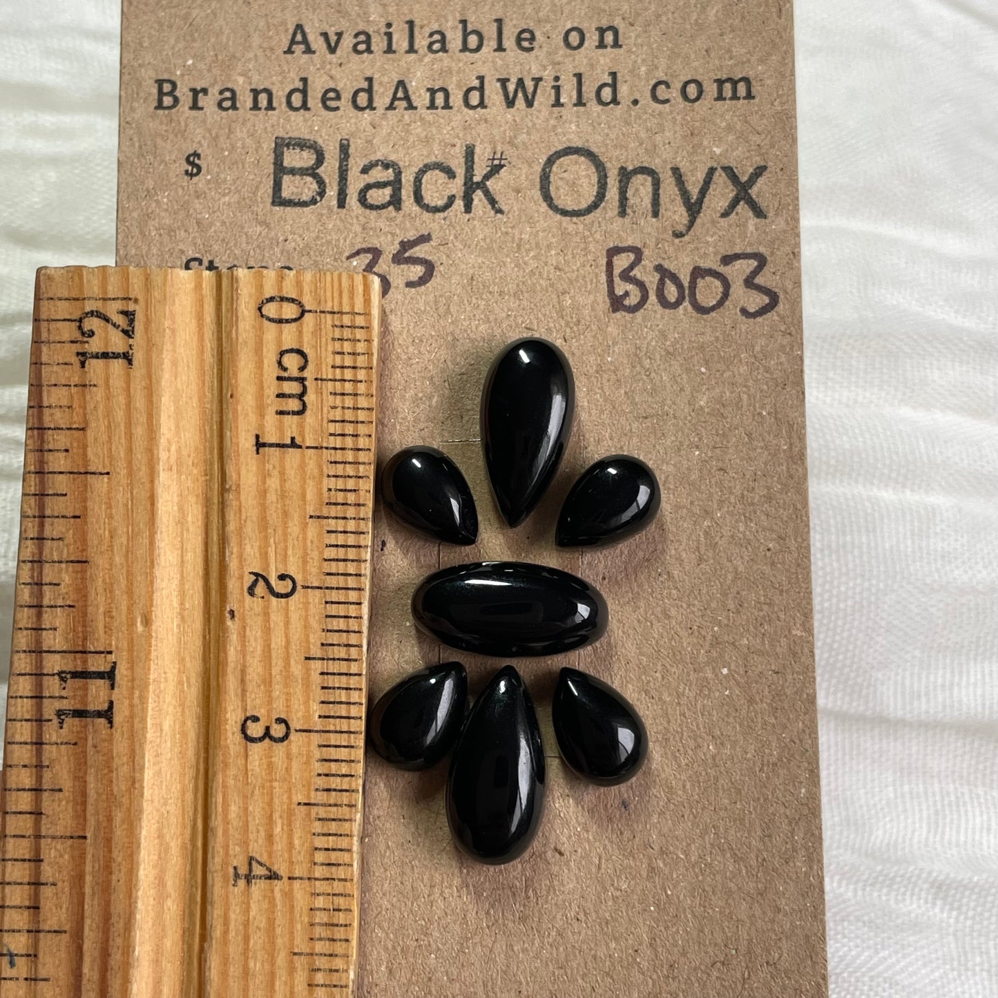Black Onyx - Cabochon - B003 6E98914A-3083-4E24-8071-90230D13D3B8 Brandedandwild.com